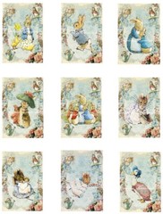 Beatrice Potter C MULTI-SIZE SET Cotton Fabric Quilt Blocks Reproduction