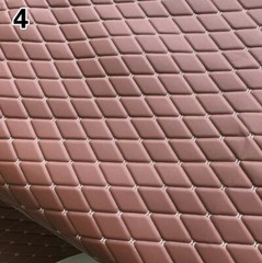 Faux Leather Fabric Car Upholstery Sponge Quilted Embroidered Thick Waterproof