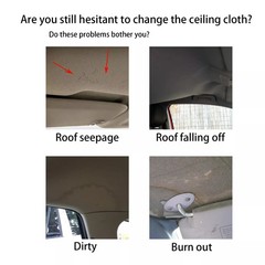 Auto Suede Headliner Fabric Foam Backed Easy Recover Roof Trunk Lining 1PCS