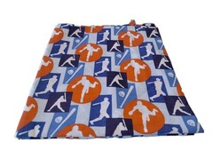Baseball Silhouette Cotton Fabric 1.25 Yards 47×45 Springs Industries