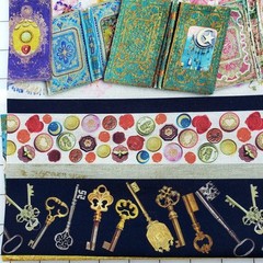 JUNK JOURNAL ~MICHAEL MILLER Fat Quarter bundle of (8) New Quilting 100% Cotton