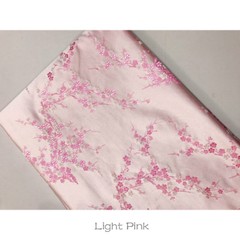 UK Damask Fabric Plum Blossom Faux Silk Embroidery Jacquard Brocade Cloth Craft