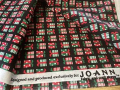 Vintage Jo-Ann Fabrics Cotton Christmas Fabric 2 Separate Yards 36 X 44”