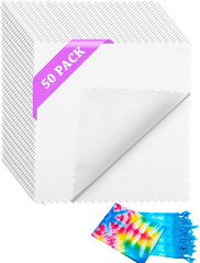 Upgraded 50 PCS White Cotton Fabric Squares, 10 X 10 Inches, Precut Quilting …