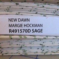 Yard ~ New Dawn Sage Rectangles On Cream by Marcus $3.99 Ships ANY Amount Fabric