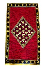Burgundy Red African Print Fabric DPAP194