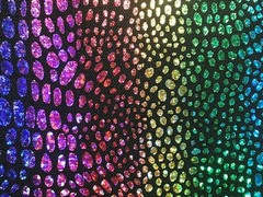 22″ W X 23″ Fat Quarter+ 100% Cotton Fabric Shiny Metallic Rainbow