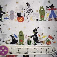 FERN’s FAT 8 SCRAP 9X22 H’ween Parade Cream Metallic/Rifle Paper Co/Cotton&Steel