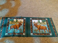Springs Industries MOOSE Throw Pillow or Quilting Panels,Wildlife, Hunting Cabin