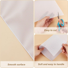 10 Sheets Fursuit Eye Mesh, 11.8X8.6Inch White Therian Eye Mesh PVC Net Waterpro