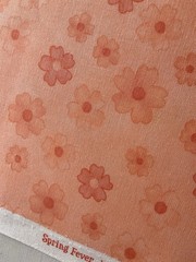 Cotton Fabric Cute Flower Salmon Pink Color By Moda 44”x 36” 591