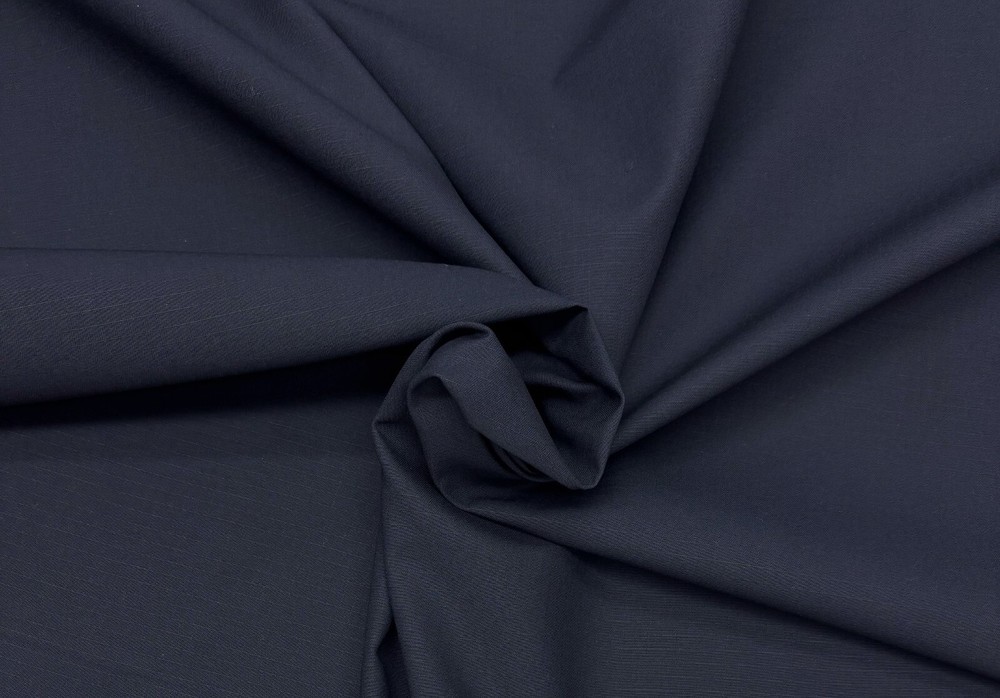 POLY COTTON RIPSTOP NAVY BLUE CRAFT APPAREL FABRIC BY 1/2(0.5) YARD 60″W