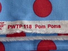 BTHY Tula All Stars Pom Poms Lupine Blue Red Dots PWTP118 Quilt Cotton Fabric