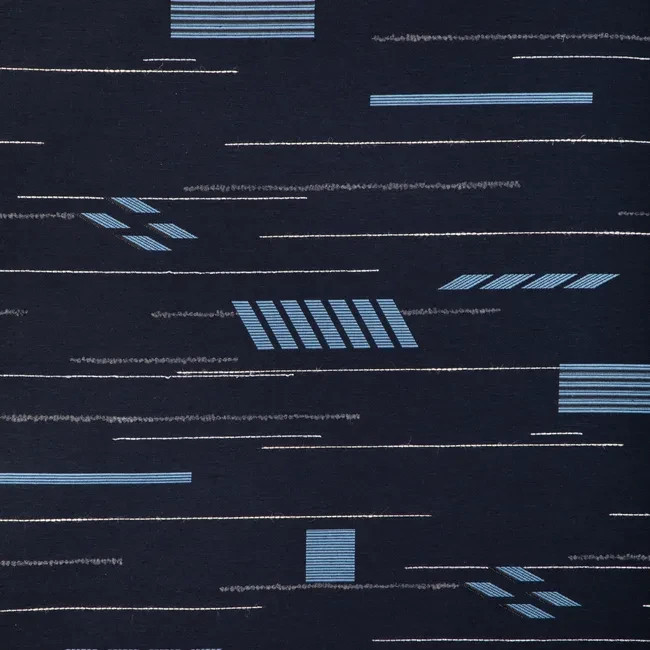 Donghia Modern Art Jacquard Uphol Fabric- Road Runner Marine 2.30 yd 6022135.115