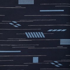Donghia Modern Art Jacquard Uphol Fabric- Road Runner Marine 2.30 yd 6022135.115