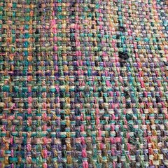 Vintage Fabric Woven Multicolor 42″ x 2 yards Pink Blue Purple DIY Spring Craft