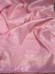 Pink Gold Thai Silk Damask Traditional Wedding Skirts Dresses Costume 40″x70″