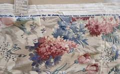 Vtg 1987 House ‘N Home Pink Purple Teal Floral Drapery Fabric 54″ 6.5 Yards