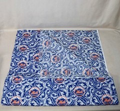 New York Mets ~ Logo Pattern MLB Cotton Fabric 1/4 Yard 9” X 56”