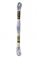 DMC Stranded Cotton Embroidery Thread 415 – per skein 8.7 yards, Pearl Gray