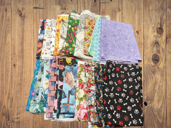 Assorted Novelty Cotton – 1/2 Yard Cuts – 20 Prints- Fabric Bundle