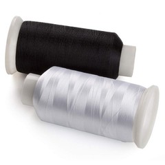Simthread 2 Bobbin Thread for Sewing and Embroidery 60WT, 1 White 1 Black