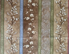 COTTON FABRIC Serenade AH Studio SSI South Sea 1 yard cut border print beige