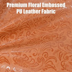 Faux Leather Fabric, 54″x36″ Thick Durable Synthetic Upholstery Embossed Leat…
