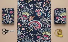 Lightweight Floral Cotton Fabric – Breathable Material for Dressmaking Use