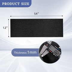 1/3 Yard Faux Leather Upholstery Fabric Black Vinyl Sheets Furniture Sofa