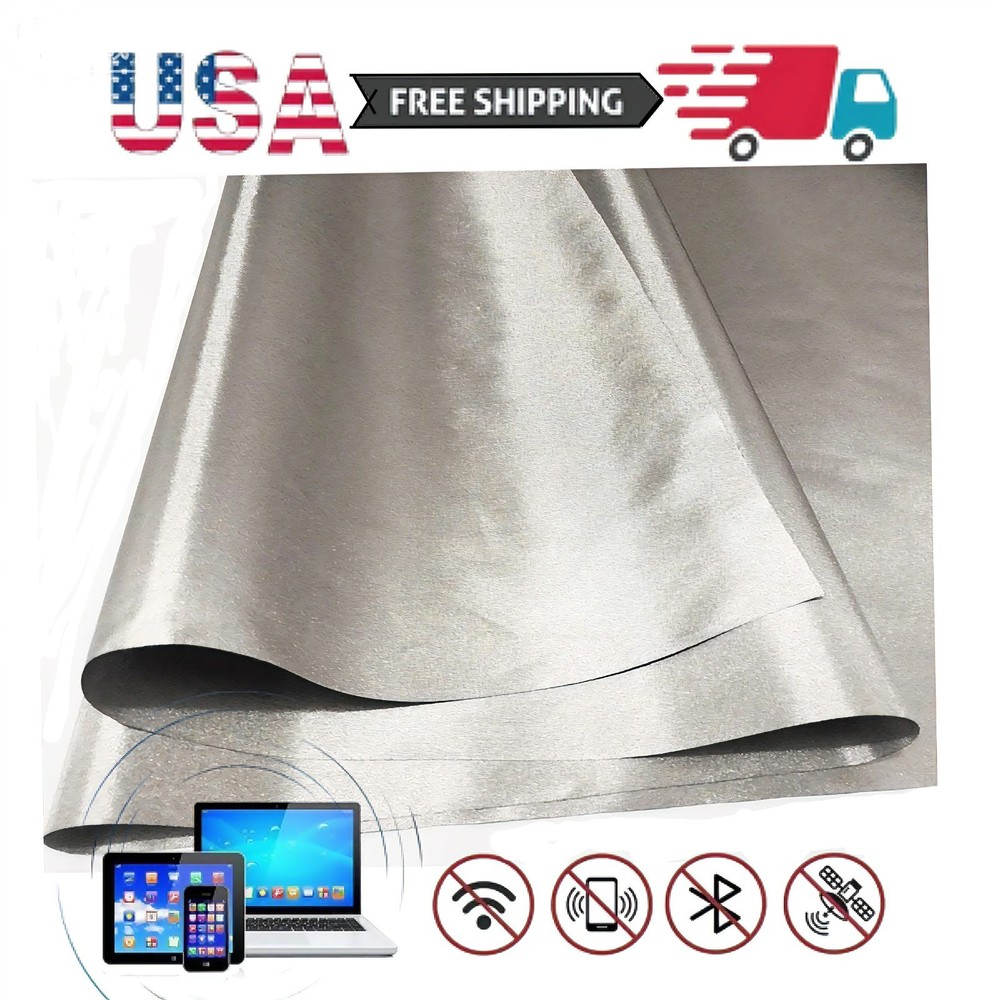 Soft Metallic Copper RFID EMI EMF Blocking Fabric Anti-Radiation Faraday Cloth