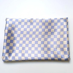 58” Wide By Yard Geometric Chessboard Plaid Satin Fabric Silky Charmeuse Satin