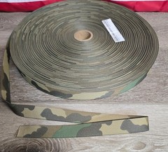 1″ Nylon M81 Woodland Webbing MIL A-A-55301 Double Sided Mil-Spec US Made
