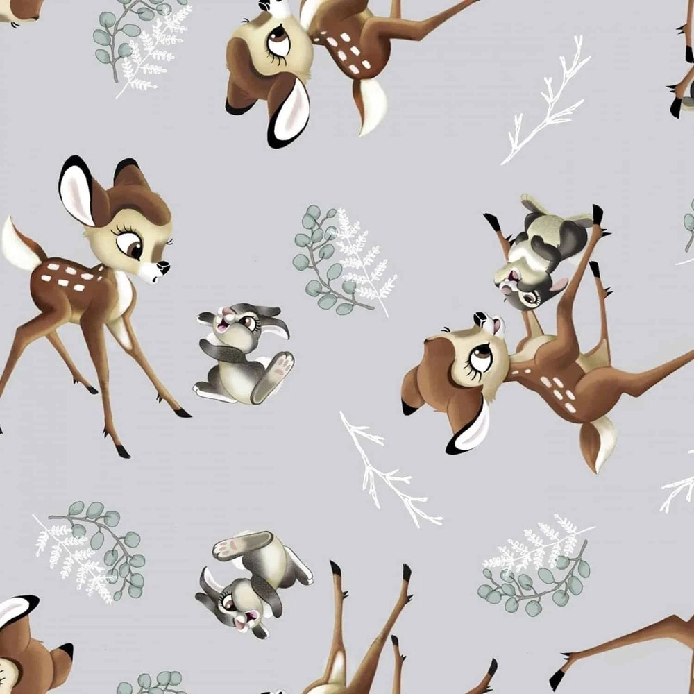 By The Yard, Disney Bambi & Thumper Toss $3.99 Ships ANY Amount Of Cotton Fabric