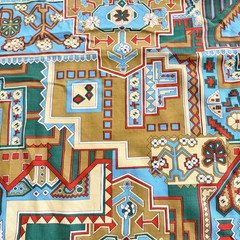5 yds. X 42” Vintage Geometric Home Decor Fabric Vintage