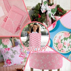 42Pcs Pink Charm Packs for Quilting 100% Cotton Fabric Squares 5 x 5Inch Pre-…