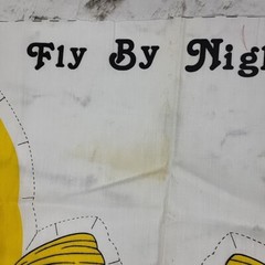 Vintage Fly By Night Witch Halloween Throw Pillow Making Fabric Enough For 2