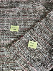 Mendel Goldberg Wool Blend Tweed Boucle, 2yds X 60″,Brown, Tan, Off White, Red
