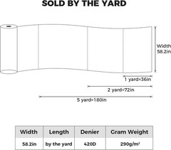 Waterproof Nylon Fabric 420D Twill Fabric by the Yard 58X72 Inch Amy Green | Out