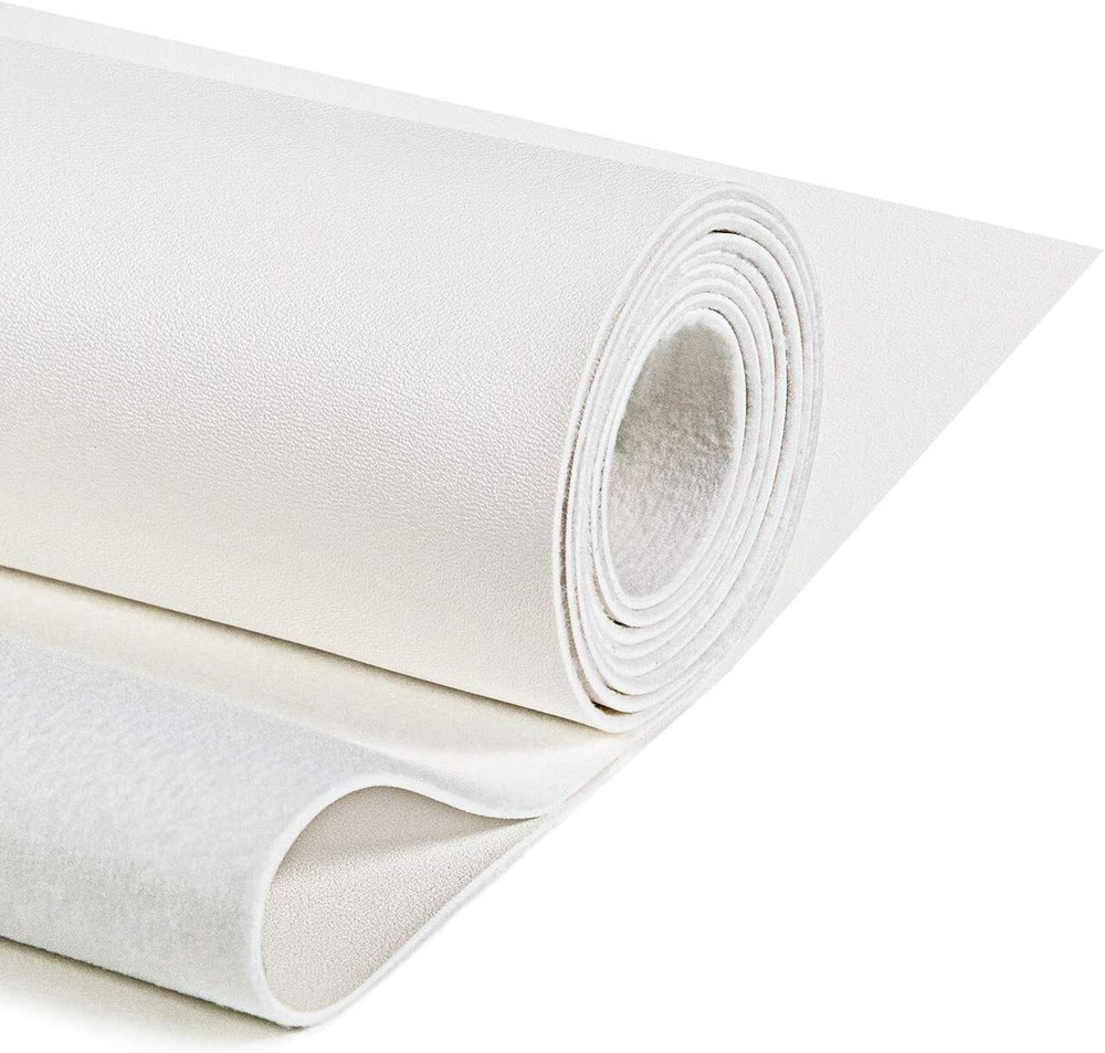 Yotache PU Fabric Leather 1 Yard 54″ x 36″ 1.25mm Faux Synthetic Material, White