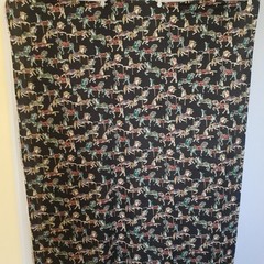 Vintage Camelot by Hoffman Fabrics Carousel Horses Cotton Fabric Red Black 3yds