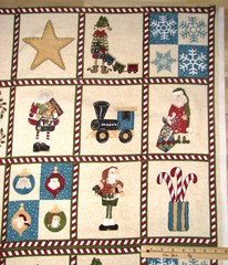 Here Comes Santa Christmas Northcott FLANNEL Fabric Panels 23″ F3764