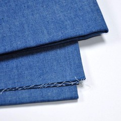 Indigo Blue 4.8 oz 100% Cotton Denim Chambray Fabric,56 Inches yard,