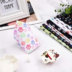 10 Pieces Paws Fabric Cute Paw Prints Squares Paw Print Fabric Fat 20 x 20 Inch