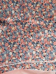 1 yd +29″ x 64″ Blue Cotton Sewing Button Print Fabric For Sewing Machine Covers