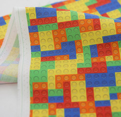 Vivid Lego Block Patterned Fabric made in Korea By the Half Yard