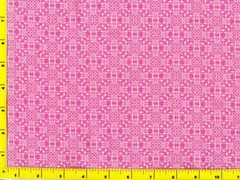 Off White Filigree on Hot Pink By The Yard CPARED05530
