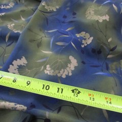 OOP Blue Green FOREST FABRICS Inc. 1997 Textured Fabric 46 x 132″