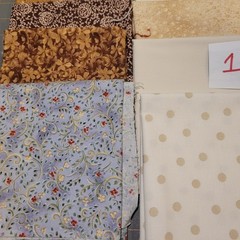 LOT OF 15 FAT QUARTERS COTTON FABRIC ASSTD COLORS & DESIGNS lot 1