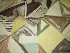 8 YDS STROHEIM MODERN GEOMETRIC ABSTRACT WOVEN UPHOLSTERY FABRIC FOR LESS